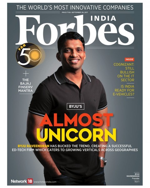 Byju Raveendran Covershot for Forbes india