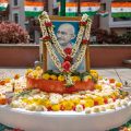 Gandhi-photo-at-an-Indepndence-day-celebrations